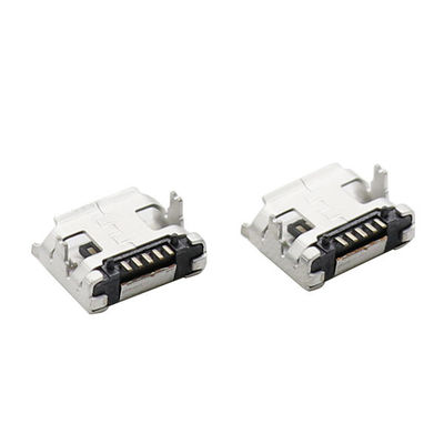 গুণ  LCP Plastic Magnetic Micro USB Connectors Type B 5 Pin With Flange কারখানা