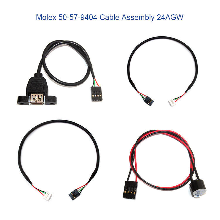 Molex 50-57-9404 SL 2.54mm 4 Way 70066 Connector সহ কাস্টম ওয়্যার হারনেস