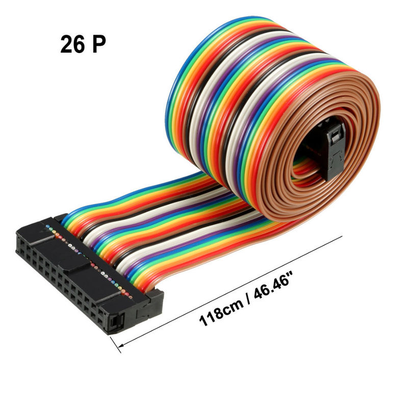 24AWG AWM 2651 FFC IDC রিবন কেবল 26 পিন 2.54 মিমি পিচ নমনীয় PCB ফ্ল্যাট