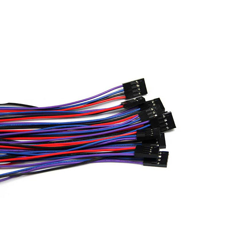 3D প্রিন্টার 4PIN এর জন্য ফ্ল্যাট 2.0mm মহিলা থেকে মহিলা জাম্পার ওয়্যার ডুপন্ট কেবল
