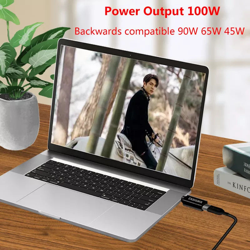100W ইউএসবি টাইপ সি মহিলা থেকে DC 5.5x2.5 মিমি পুরুষ পিডি সংযোগকারী দ্রুত দ্রুত চার্জ