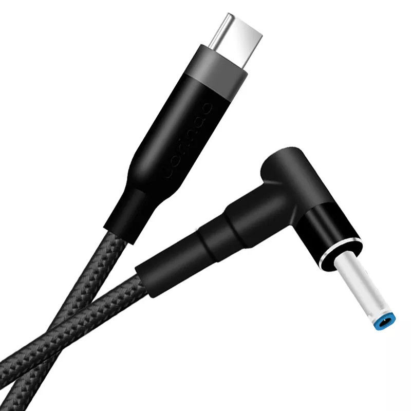 Hp নোটবুক চার্জের জন্য 100W DC 4.5x3.0mm USB টাইপ C PD DC 4530 পুরুষ কনভার্টার