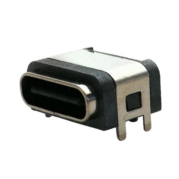 IP67 জলরোধী ইউএসবি সংযোগকারী 6pin অনুভূমিক পৃষ্ঠ মাউন্ট ইউএসবি টাইপ সি মহিলা সংযোগকারী