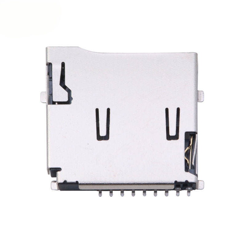 ৮-পিন মাইক্রো এসডি/টিএফ কার্ড সকেট। Molex 472192001 বিকল্প। H1.8mm লিফট-দ্য-কভার (হিংজ) এসএমটি সংযোগকারী।