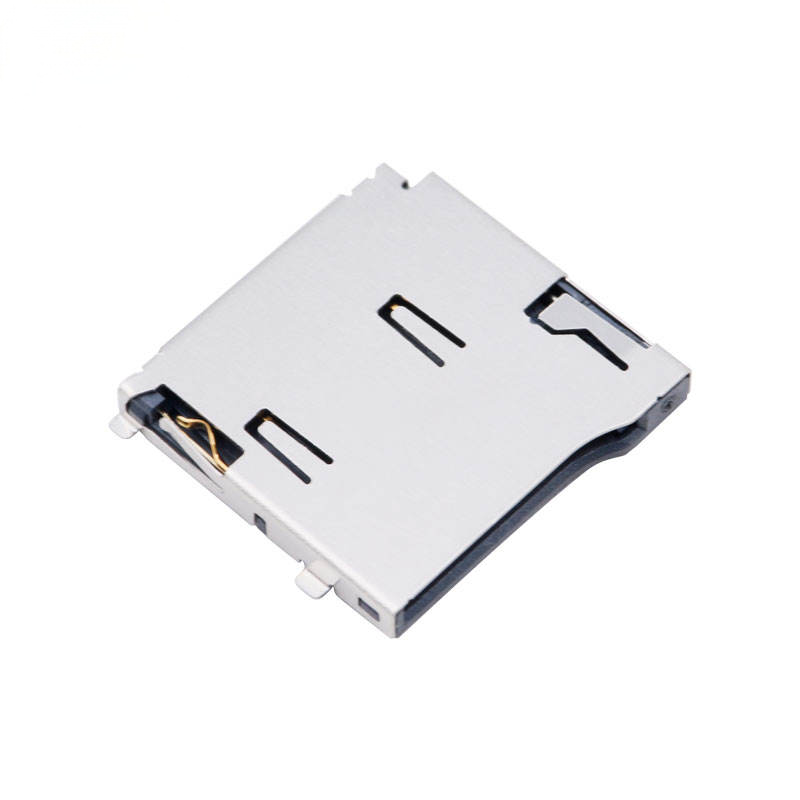 ৮-পিন মাইক্রো এসডি/টিএফ কার্ড সকেট। Molex 472192001 বিকল্প। H1.8mm লিফট-দ্য-কভার (হিংজ) এসএমটি সংযোগকারী।