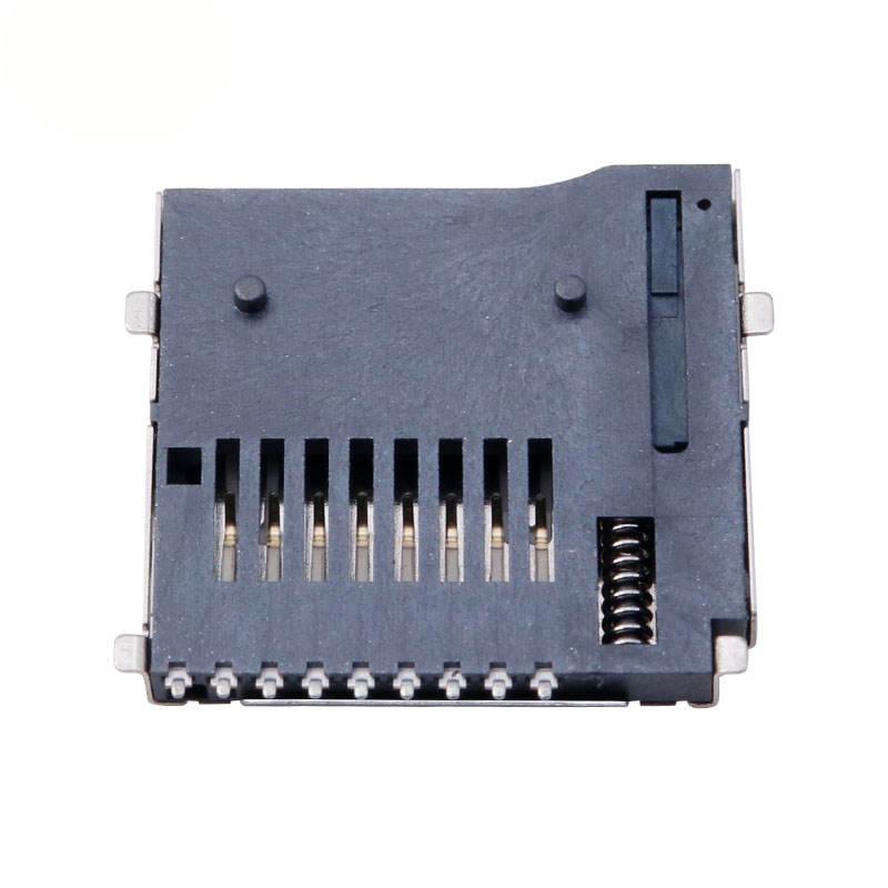 ৮-পিন মাইক্রো এসডি/টিএফ কার্ড সকেট। Molex 472192001 বিকল্প। H1.8mm লিফট-দ্য-কভার (হিংজ) এসএমটি সংযোগকারী।