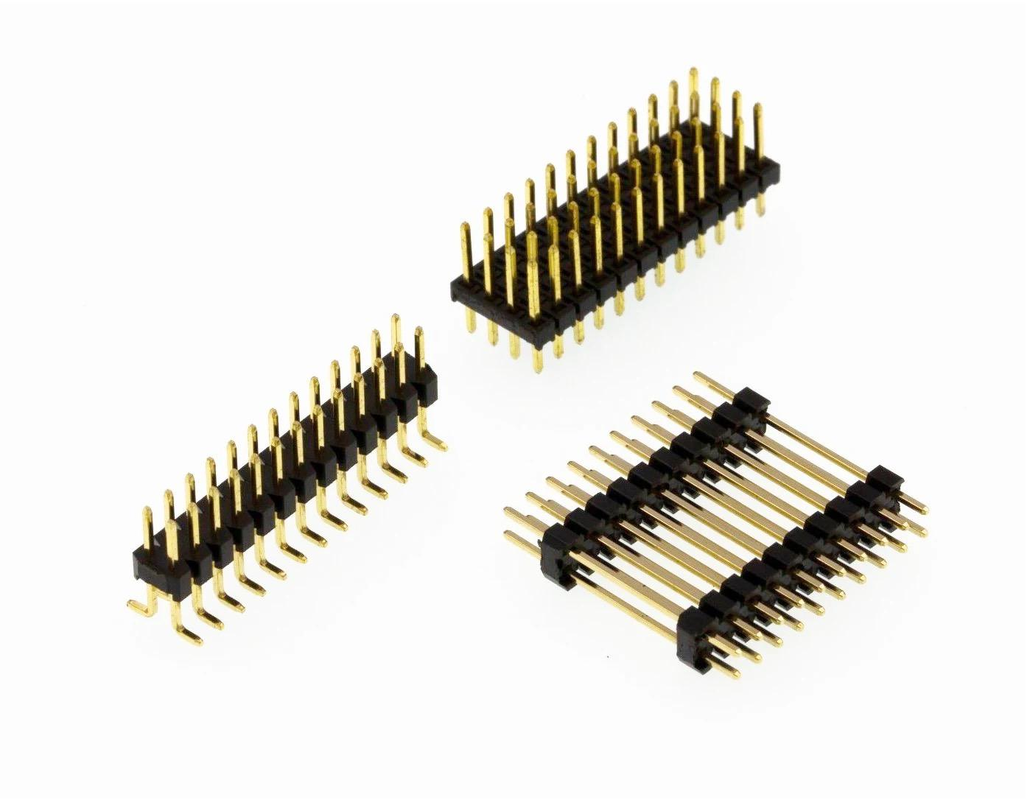 2.54mm পিচ ডাবল-রো মহিলা হেডার সংযোগকারী 2x2-15 পিন PBT উপাদান AWG#24-#28