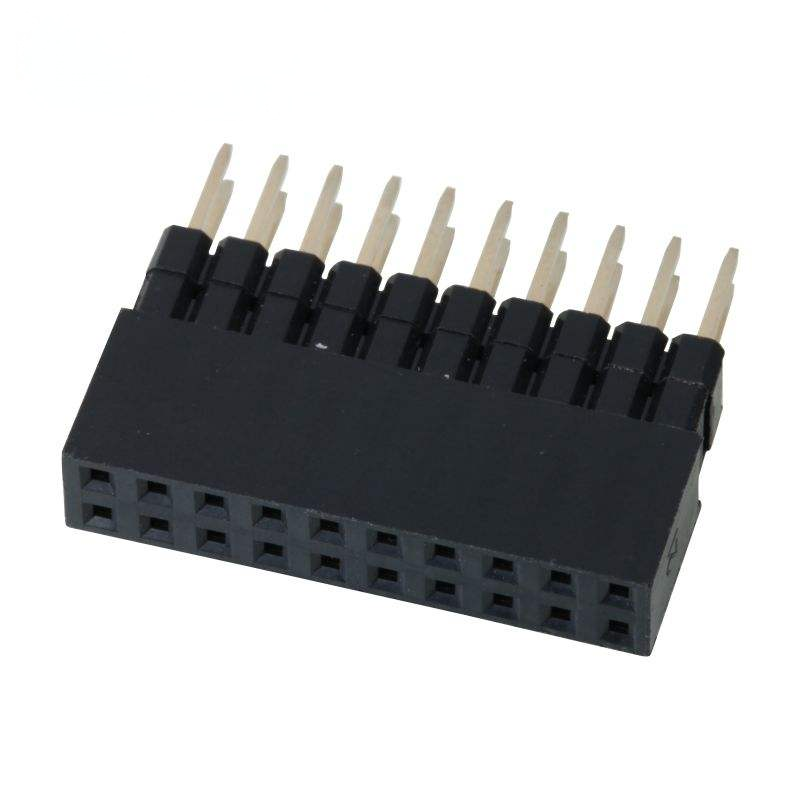 2.54 মিমি,0.64x0.4SQ পিচ সংযোগকারী ডাবল সারি মহিলা পিন হেডার সংযোগকারী