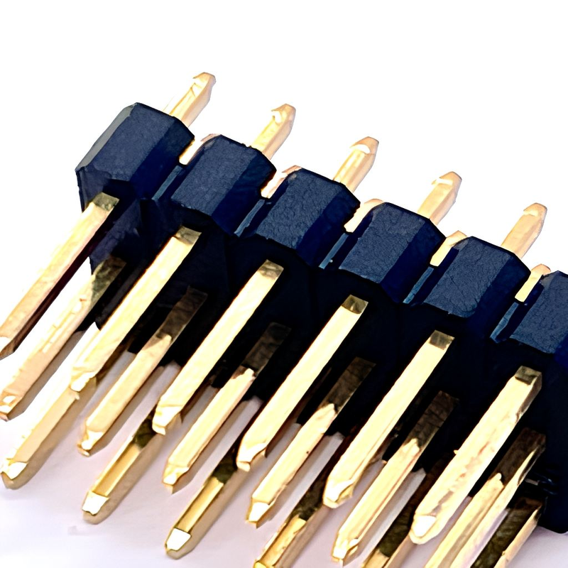 Customized Pin Connectors 2.54MM Pitch Three Cores 18-pin Gold-plated Brass Pins Straight Patch Row Pin Header for PCB