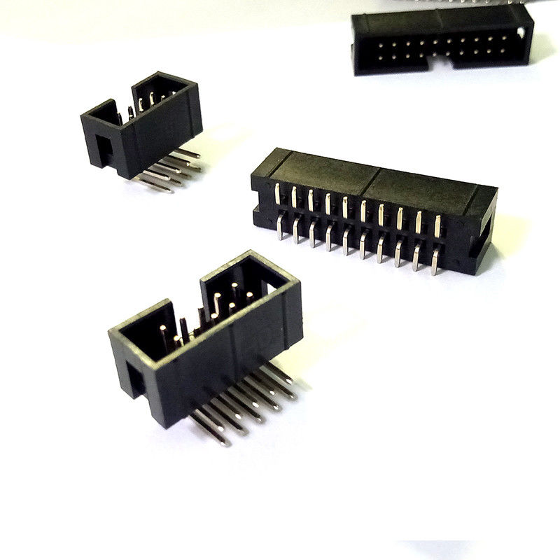 সমকোণ 2.54mm 6 পিন বক্স হেডার সংযোগকারী ডুয়াল রো পিন হেডার