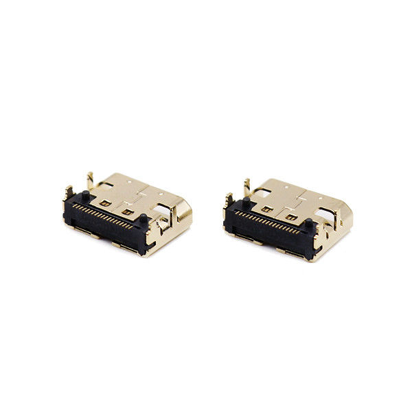 PCB-এর জন্য 19 পিন মাইক্রো HDMI সকেট LCP C টাইপ মহিলা সংযোগকারী
