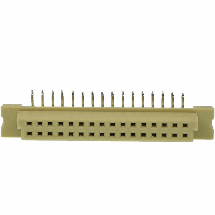সমকোণ Din41612 PCB 2.54mm ঢাকনাযুক্ত হেডার সংযোগকারী পুরুষ 2*16 পিন