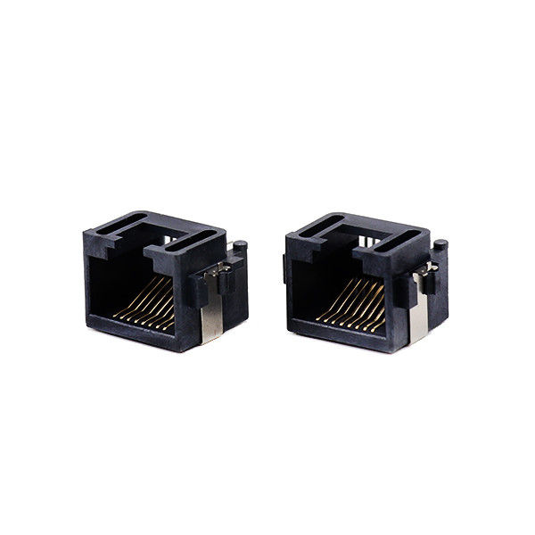 সিঙ্কিং টাইপ মিড মাউন্ট RJ45 PCB সংযোগকারী মহিলা মডুলার জ্যাক ডিআইপি ডান কোণ
